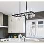 4_Serena 36" Wide Black Crystal 20-Light Linear Chandelier more views