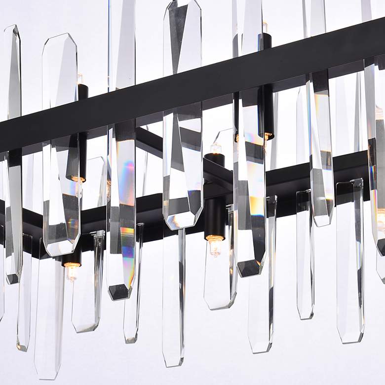Image 5 Serena 36" Wide Black Crystal 20-Light Linear Chandelier more views
