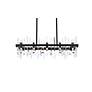 5_Serena 36" Wide Black Crystal 20-Light Linear Chandelier more views
