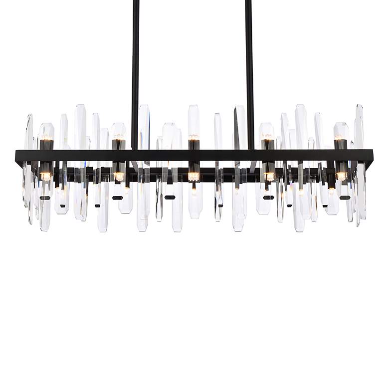 Image 7 Serena 36" Wide Black Crystal 20-Light Linear Chandelier more views