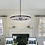 3_Serena 36" Wide Black with Crystal 16-Light Chandelier more views