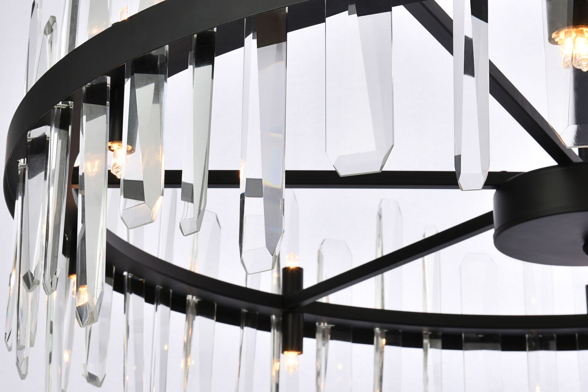 Image 5 Serena 36" Wide Black with Crystal 16-Light Chandelier more views