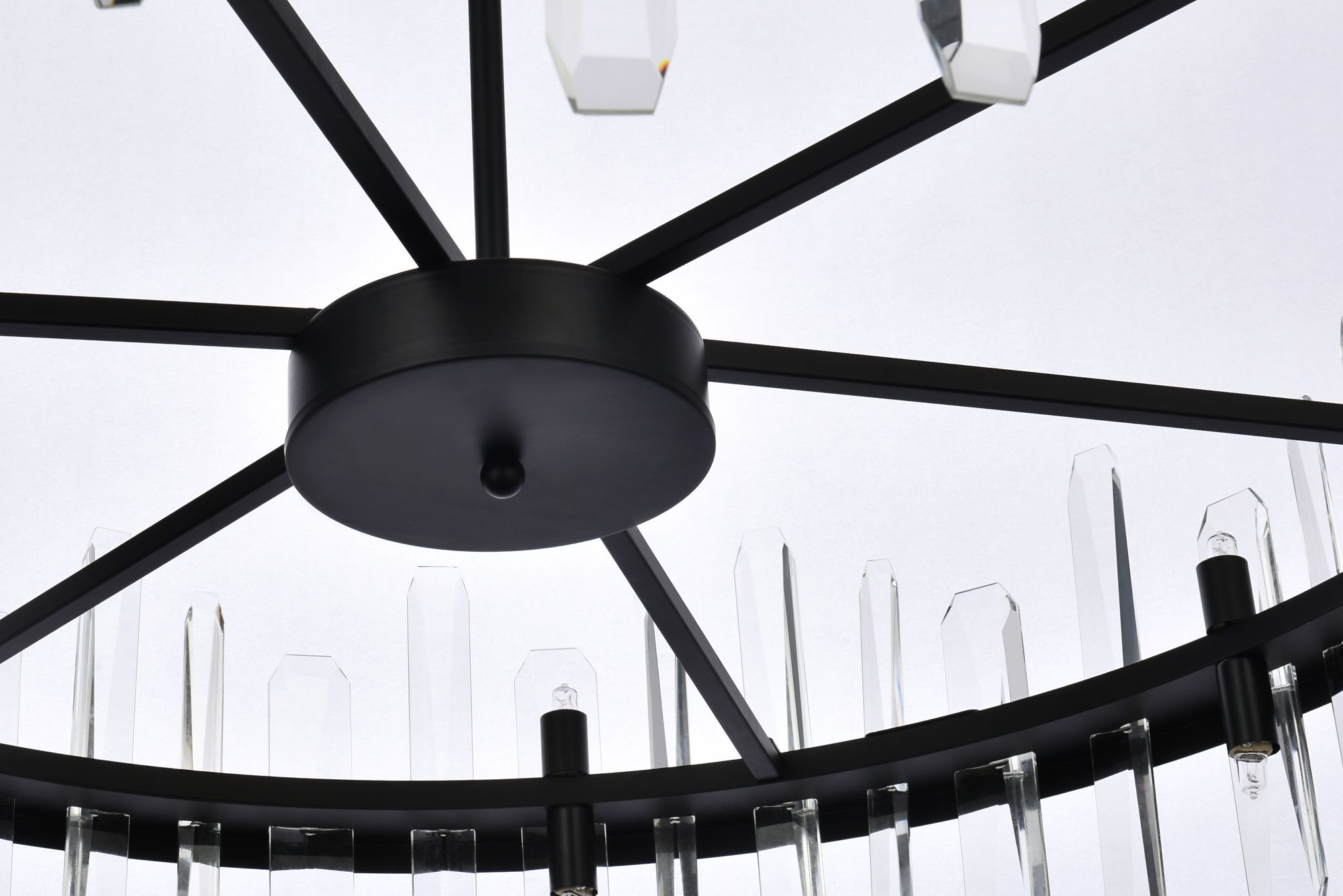 Image 6 Serena 36" Wide Black with Crystal 16-Light Chandelier more views