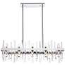 3_Serena 36" Wide Chrome Crystal 20-Light Linear Chandelier