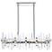 Serena 36" Wide Chrome Crystal 20-Light Linear Chandelier