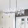 2_Serena 36" Wide Chrome Crystal 20-Light Linear Chandelier