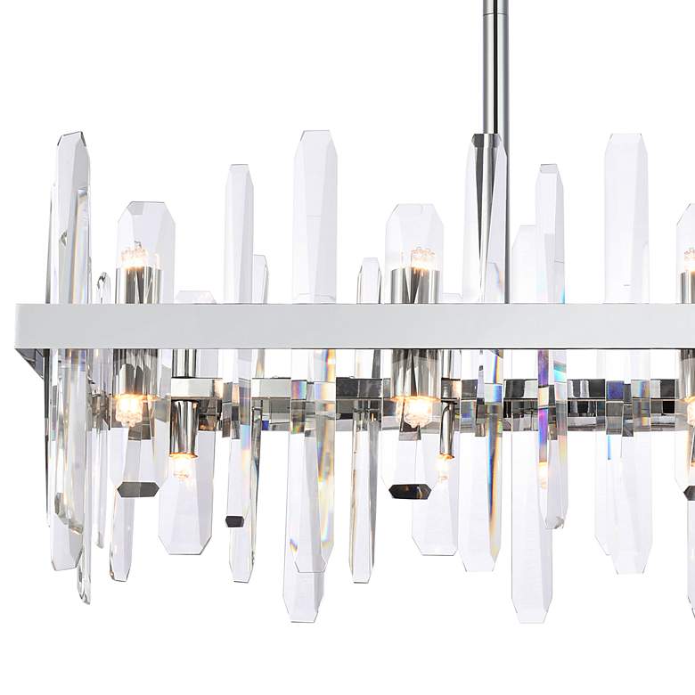 Image 4 Serena 36" Wide Chrome Crystal 20-Light Linear Chandelier more views