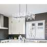 4_Serena 36" Wide Chrome Crystal 20-Light Linear Chandelier more views