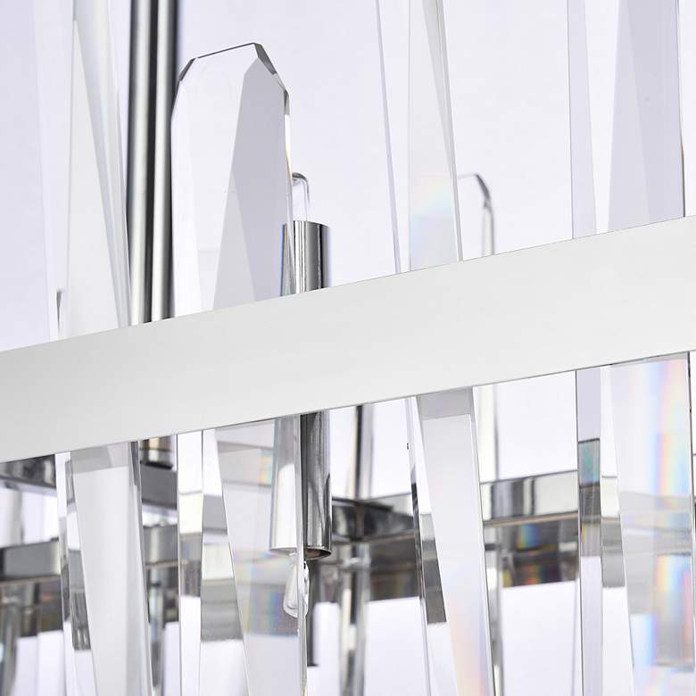 Image 5 Serena 36" Wide Chrome Crystal 20-Light Linear Chandelier more views