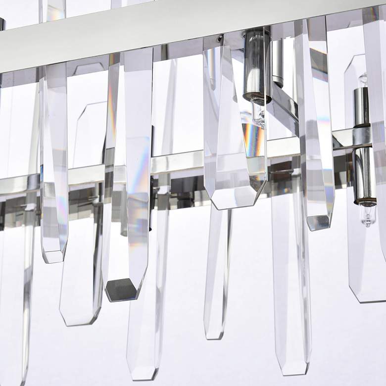 Image 6 Serena 36" Wide Chrome Crystal 20-Light Linear Chandelier more views