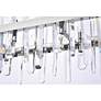 7_Serena 36" Wide Chrome Crystal 20-Light Linear Chandelier more views
