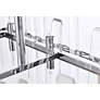 Serena 36" Wide Chrome Crystal 20-Light Linear Chandelier in scene