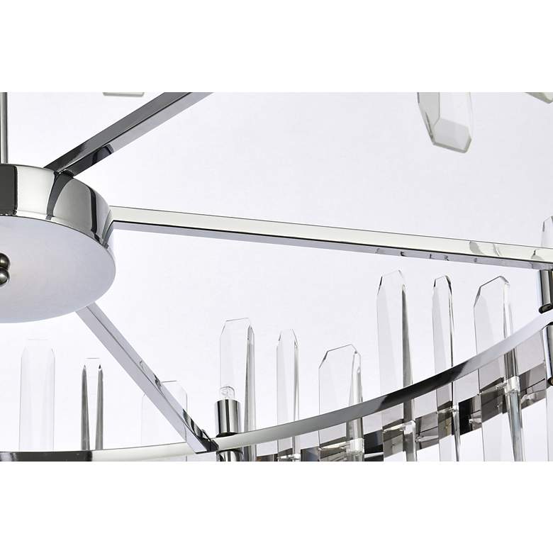 Image 6 Serena 36" Wide Chrome Round Chandelier more views