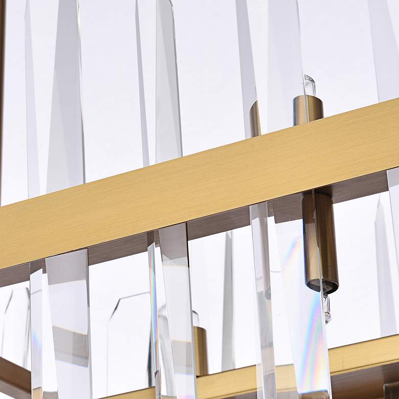 Image 6 Serena 36" Wide Satin Gold 20-Light Linear Chandelier more views
