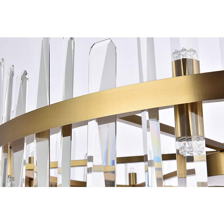 Image 7 Serena 36" Wide Satin Gold Crystal 16-Light Round Chandelier more views