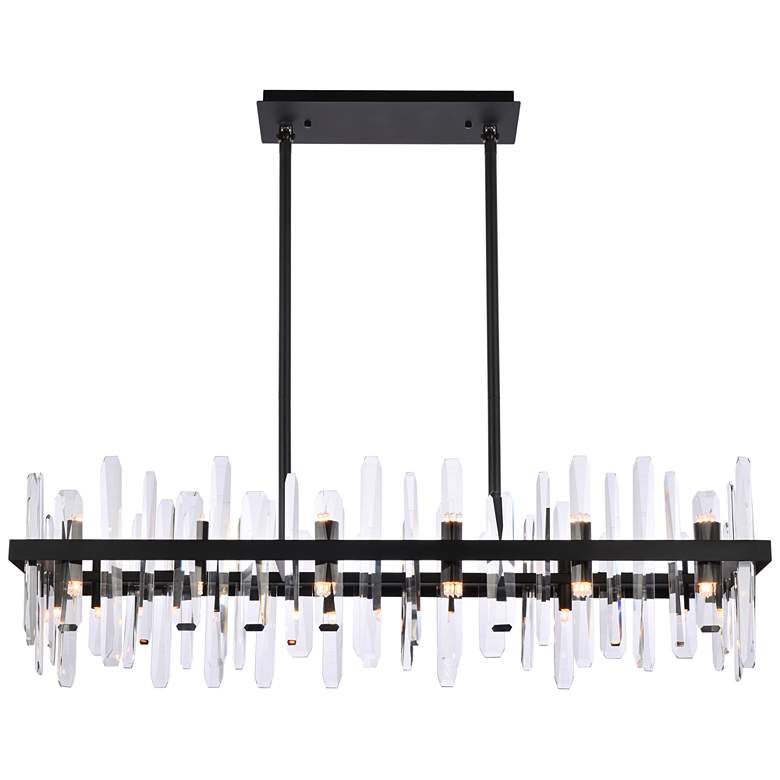 Image 2 Serena 42" Wide Black 24-Light Linear Chandelier