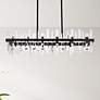 1_Serena 42" Wide Black 24-Light Linear Chandelier