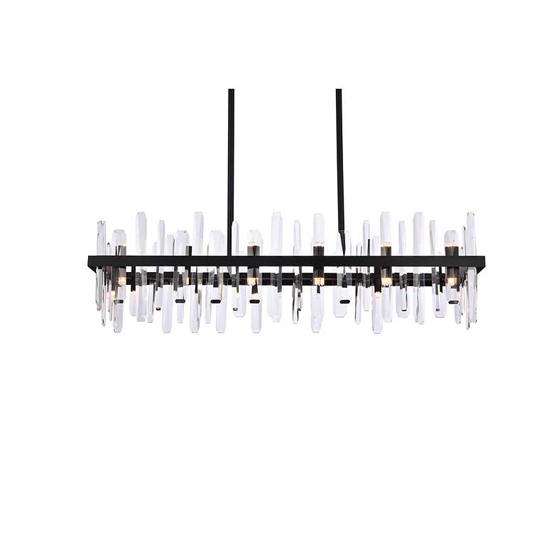 Image 4 Serena 42" Wide Black 24-Light Linear Chandelier more views