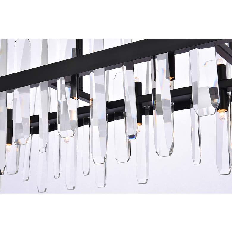 Image 5 Serena 42" Wide Black 24-Light Linear Chandelier more views