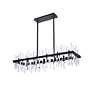 Serena 42" Wide Black 24-Light Linear Chandelier