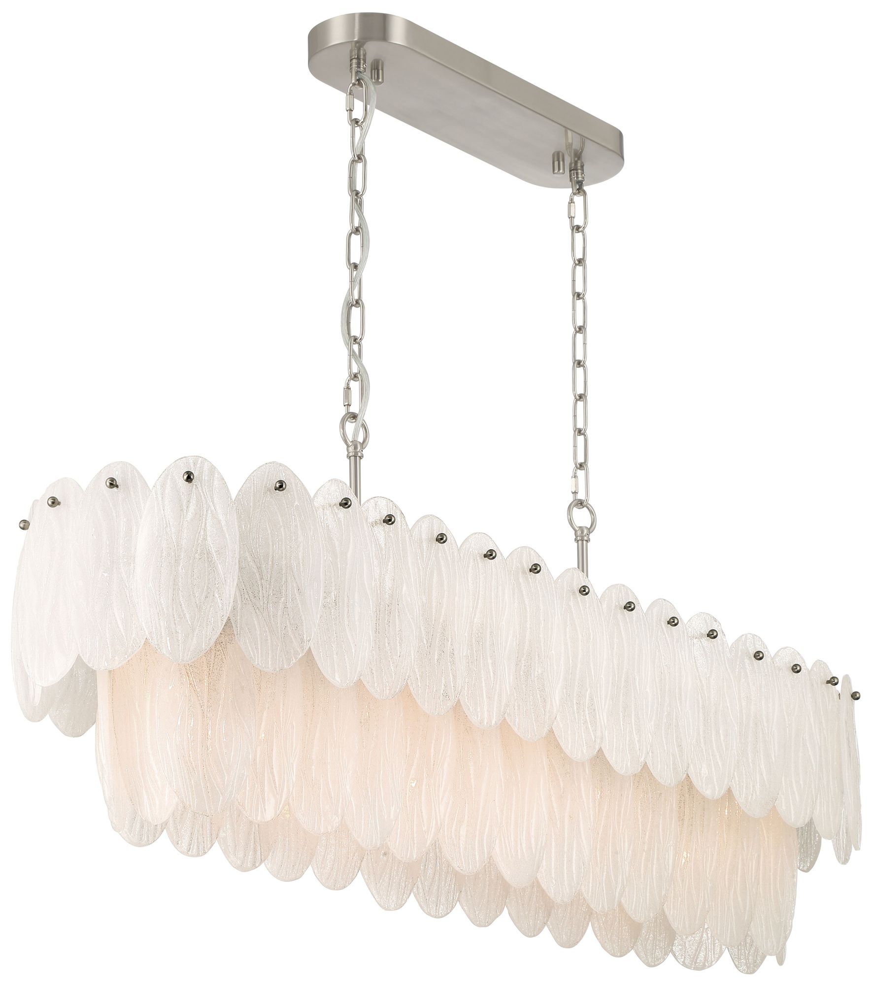 Image 2 Serena 43" Wide 9-Light Satin Nickel Pendant more views