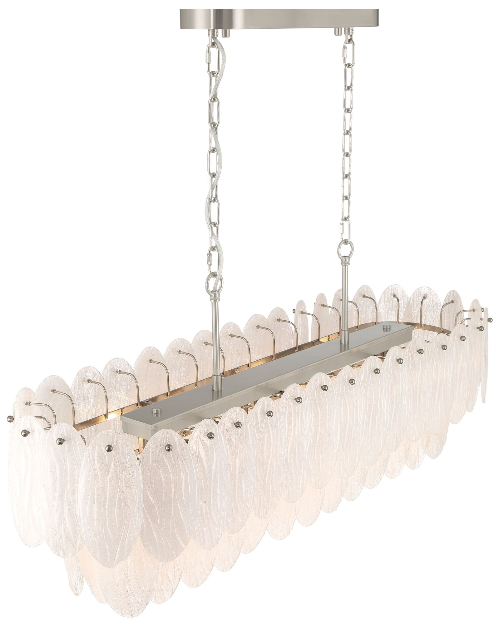 Image 3 Serena 43" Wide 9-Light Satin Nickel Pendant more views