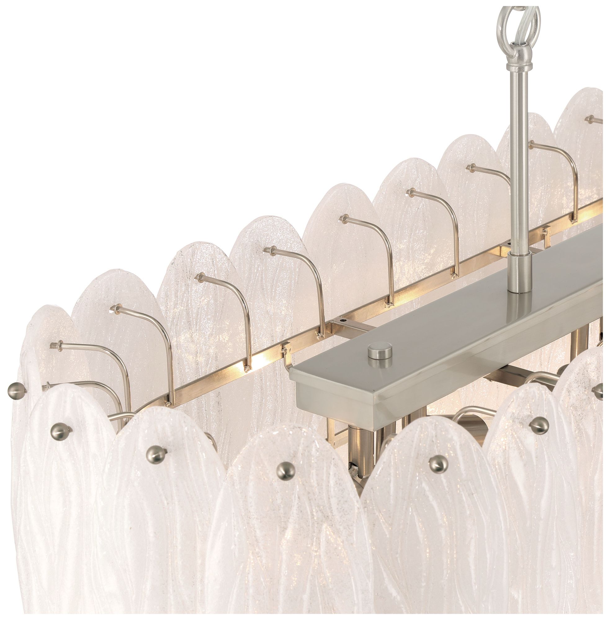 Image 4 Serena 43" Wide 9-Light Satin Nickel Pendant more views