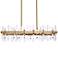 Serena 48" Wide Satin Gold 24-Light Linear Chandelier