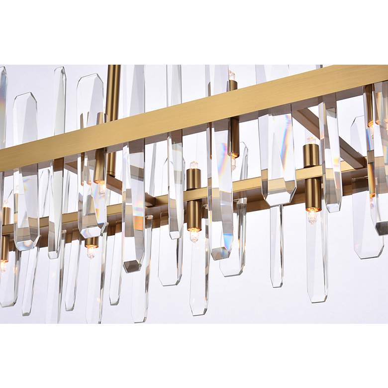 Image 6 Serena 48" Wide Satin Gold 24-Light Linear Chandelier more views