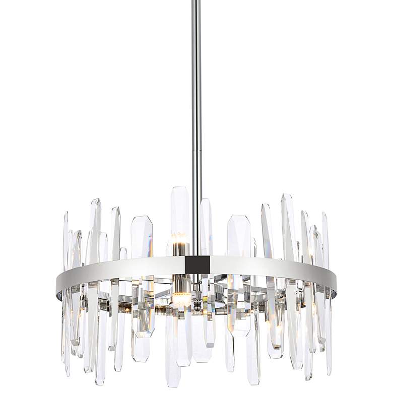 Image 2 Serena 57 1/2" Wide Chrome Crystal 10-Light Mini Pendant