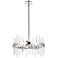Serena 57 1/2" Wide Chrome Crystal 10-Light Mini Pendant