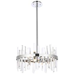 Serena 57 1/2" Wide Chrome Crystal 10-Light Mini Pendant