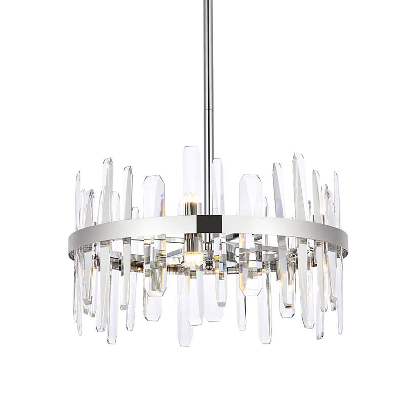 Image 5 Serena 57 1/2" Wide Chrome Crystal 10-Light Mini Pendant more views