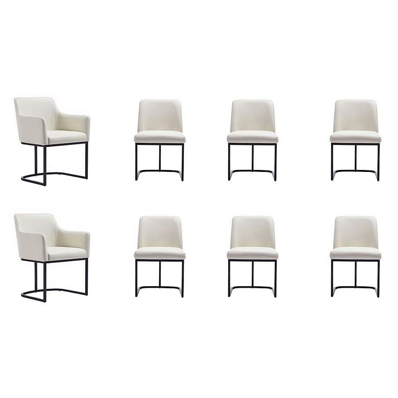 Image 1 Serena 8 Piece Dining Set in Cream
