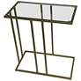 Serena Antique Gold Clear Glass End Table