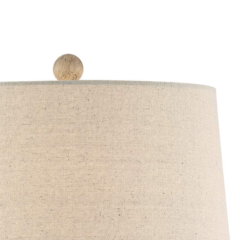 Image 7 Serena Beige Gray Wood Finish Table Lamps Set of 2 more views