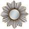 Serena Black and Gold 36 1/2" Round Sunburst Wall Mirror