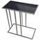 Serena Black Glass Industrial End Table