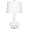 Serena Gold Accented White Ceramic Table Lamp