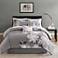 Serena Gray Floral 7-Piece Comforter Set