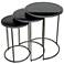 Serena Industrial Black Marble Nesting Tables