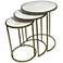 Serena Industrial White Glass Nesting Tables