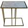 Serena Industrial White Marble End Table