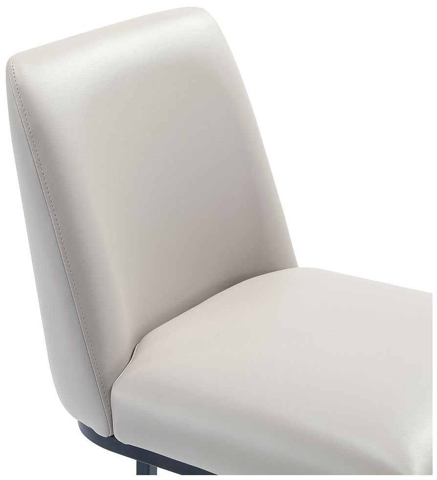 Image 5 Serena Leatherette Upholstered Counter Stool in Light Grey more views