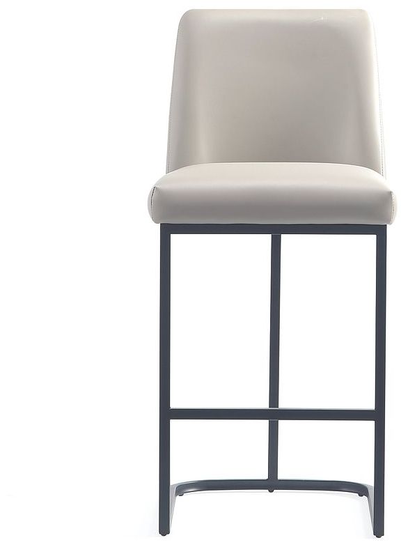 Image 6 Serena Leatherette Upholstered Counter Stool in Light Grey more views