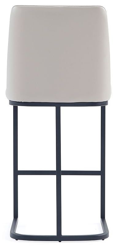 Serena Leatherette Upholstered Counter Stool in Light Grey