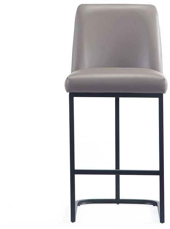Image 6 Serena Modern Leatherette Upholstered Counter Stool in Grey more views