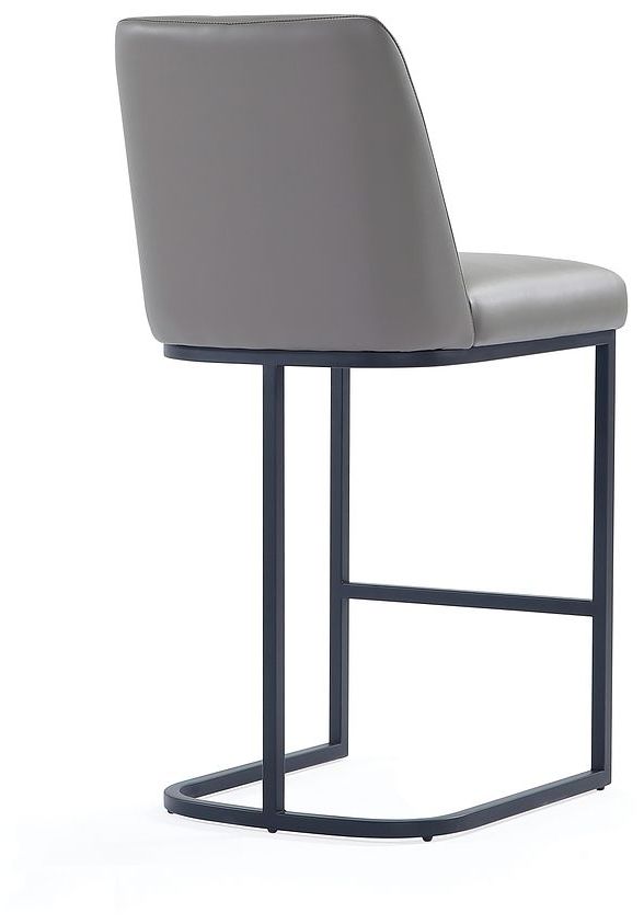Serena Modern Leatherette Upholstered Counter Stool in Grey