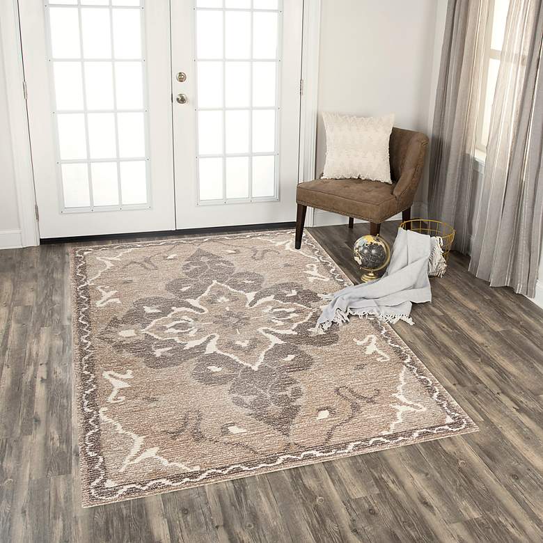 Image 1 Serena SNA925 5&#39;x7&#39;6 inch Brown Rectangular Area Rug