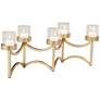 Serendipity Glossy Golden 5-Light Pillar Candle Holder